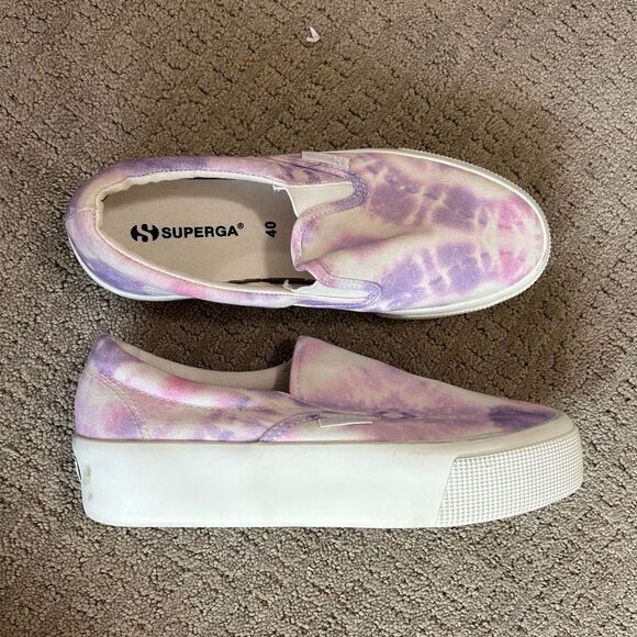 Superga Women's Tie Dye Slip On Platform Sneakers - Picture 7 of 16